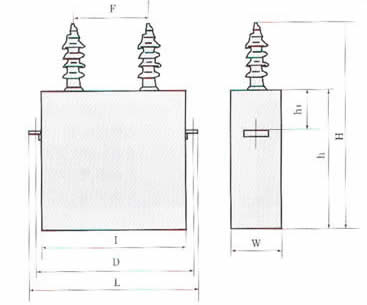 BWF型高壓并聯電力電容器尺寸圖